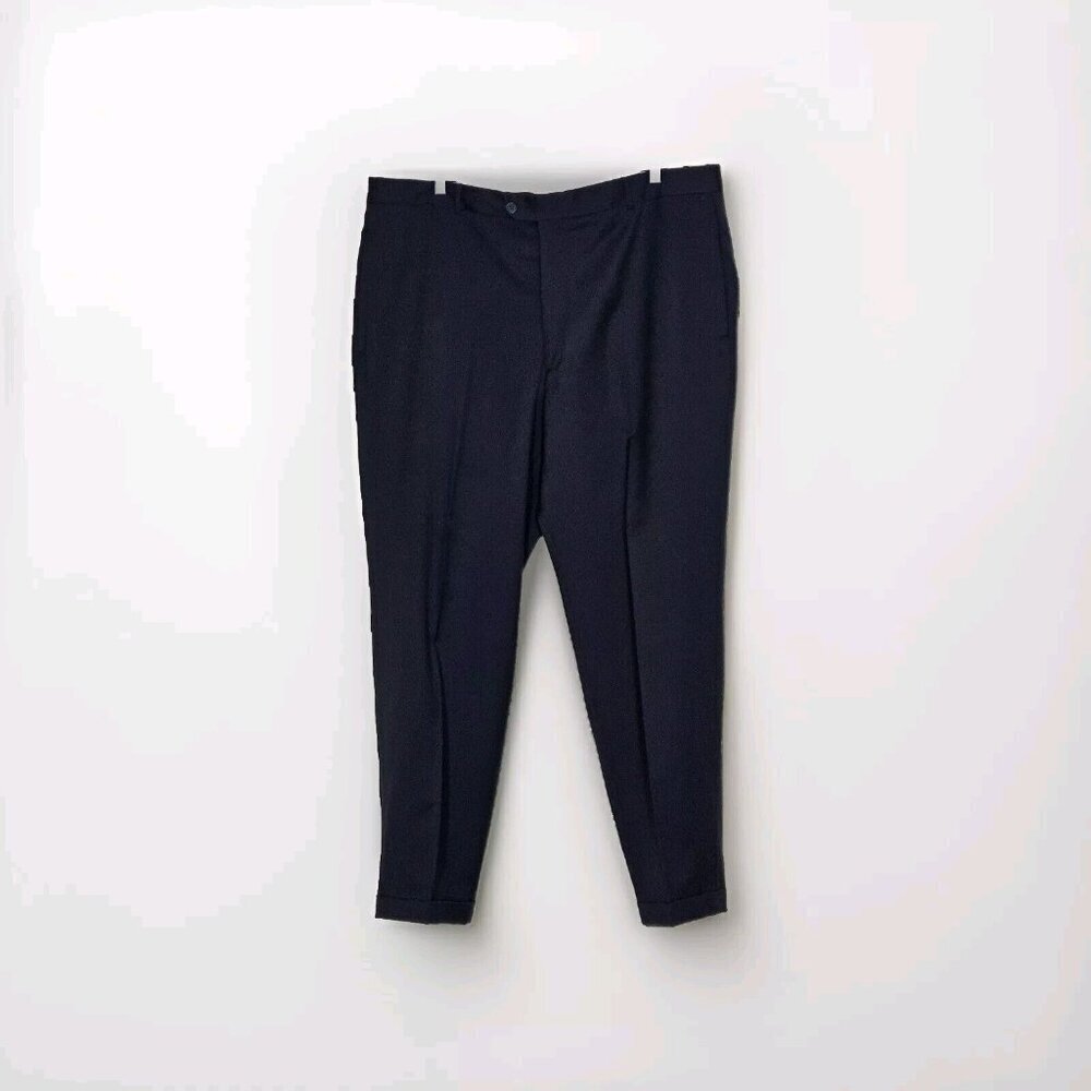 Ballin Pants Mens 40 (42) x 31 Black Zip Fly Wool Pockets Classic Trousers VTG